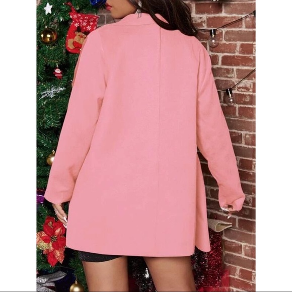 Pink Waterfall Collar Coat - Picture 3 of 10